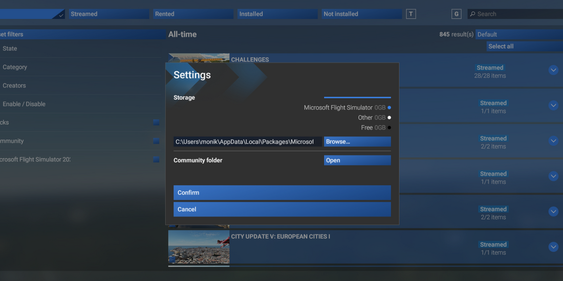 How to find MSFS 2024 community folder?