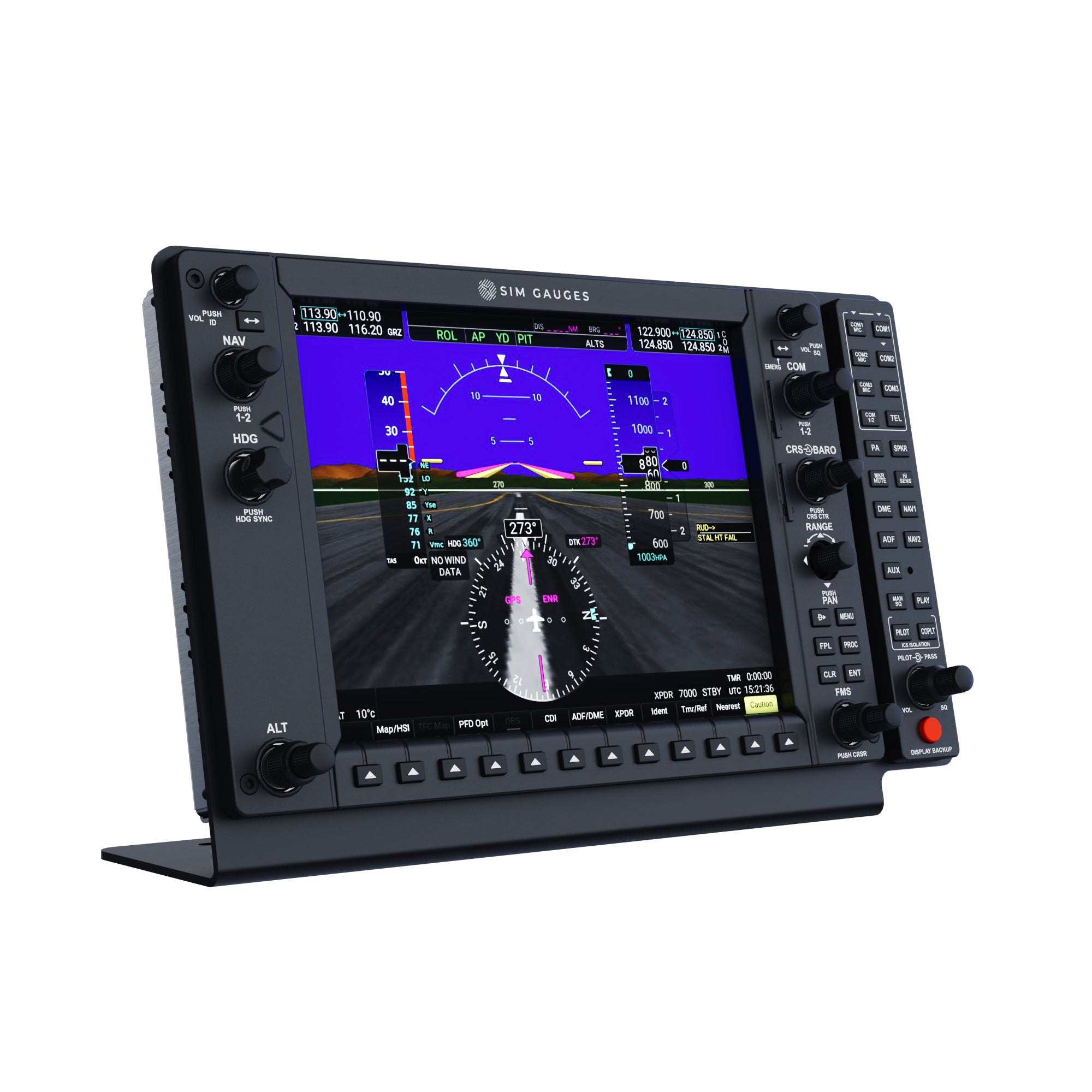 G1040A_flight_simulator_hardware_on_stand_with_audio_panel