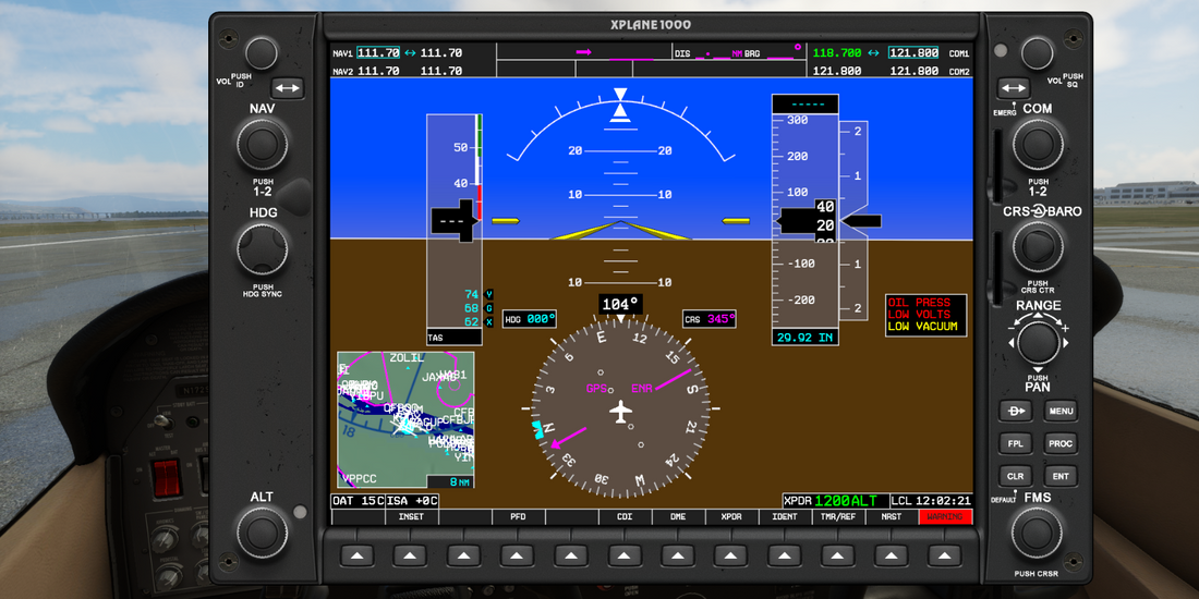 How to edit X-Plane 12 G1000 bitmaps to display only the screens?