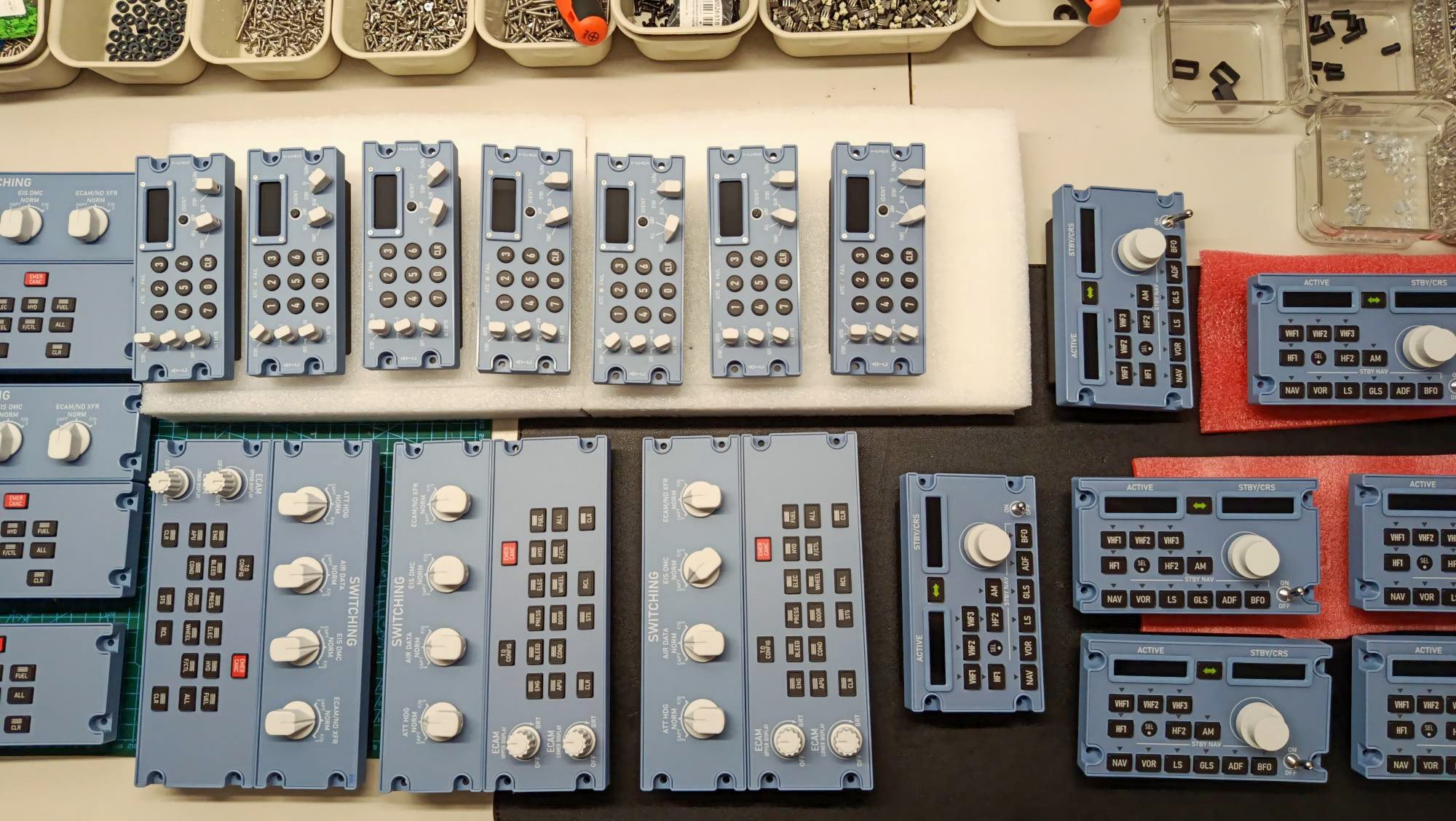 A320 Control Panels Bundle – ECAM, TCAS & RMP | Sim Gauges