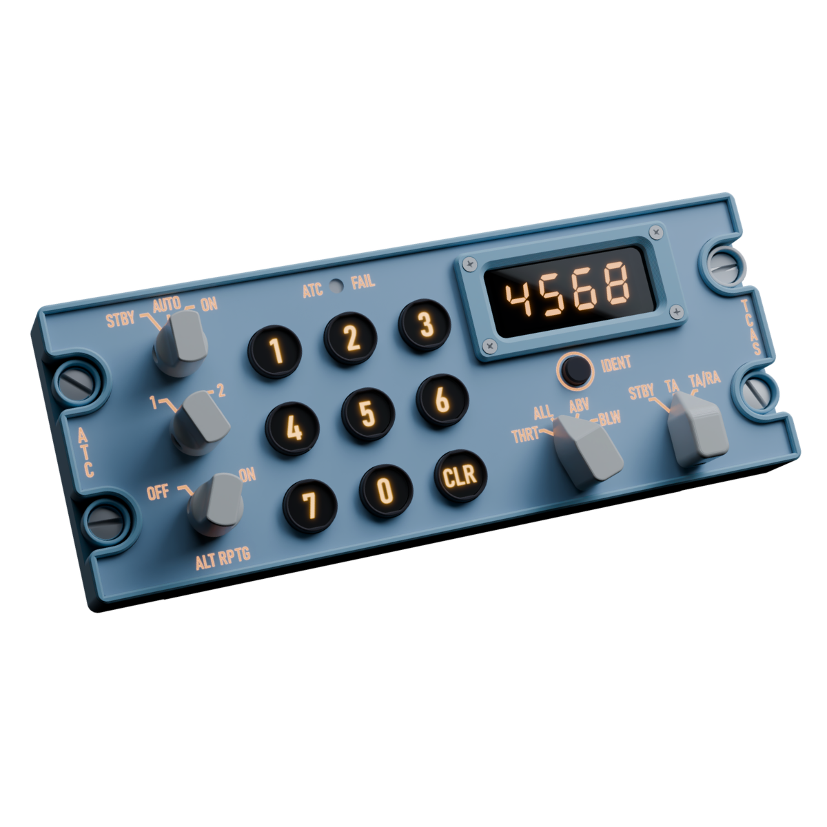 Cas Panel A320 TCAS Panel for Flight Simulator | Sim Gauges
