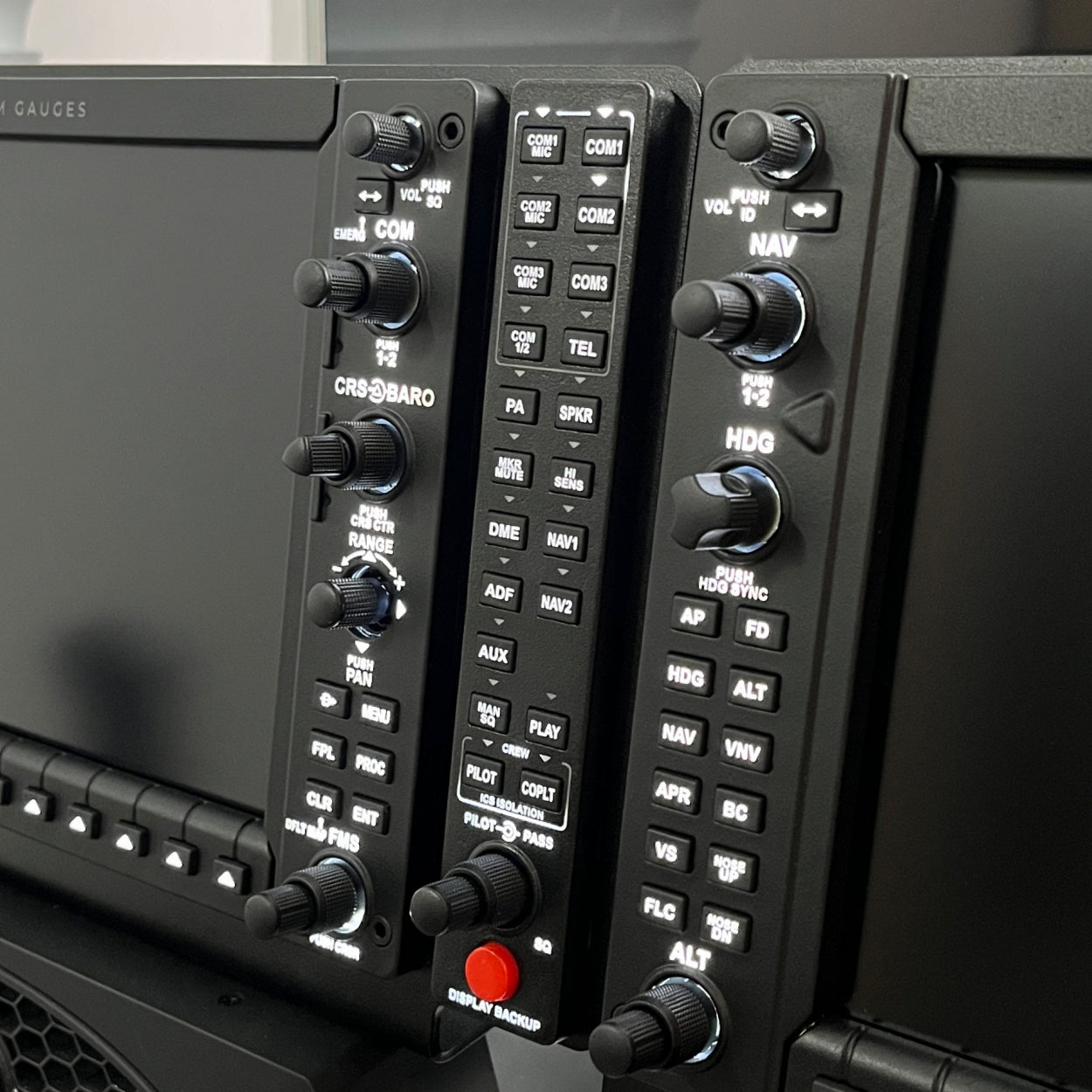 garmin_G1000_Audio_Panel_backlit_flight_simulator_close_up